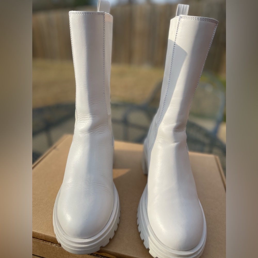 Steve Madden Hesitant Chunky lugsole moto boots